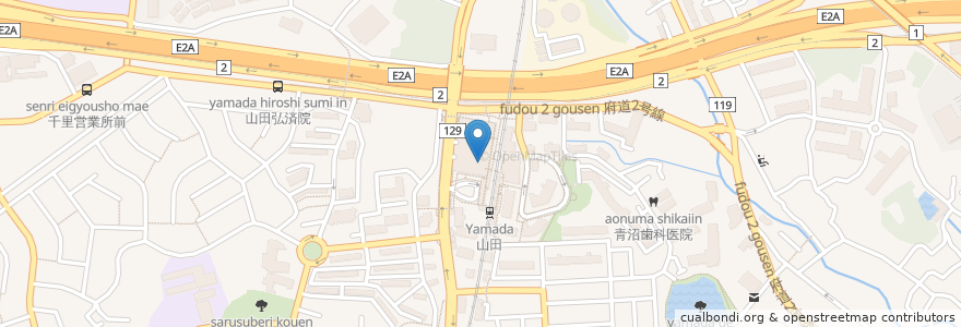 Mapa de ubicacion de ココカラファイン en 日本, 大阪府, 吹田市.