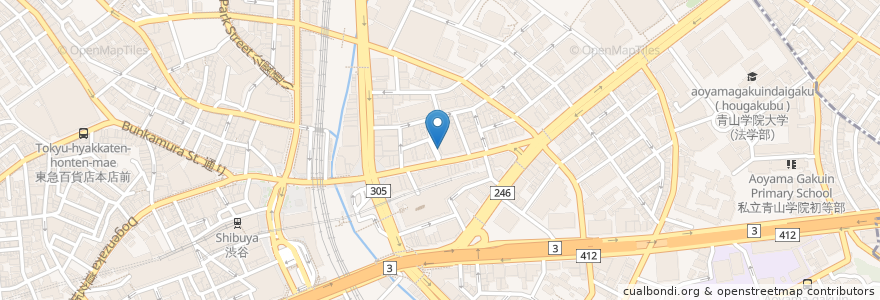 Mapa de ubicacion de 宮益坂眼科 en ژاپن, 東京都, 渋谷区.
