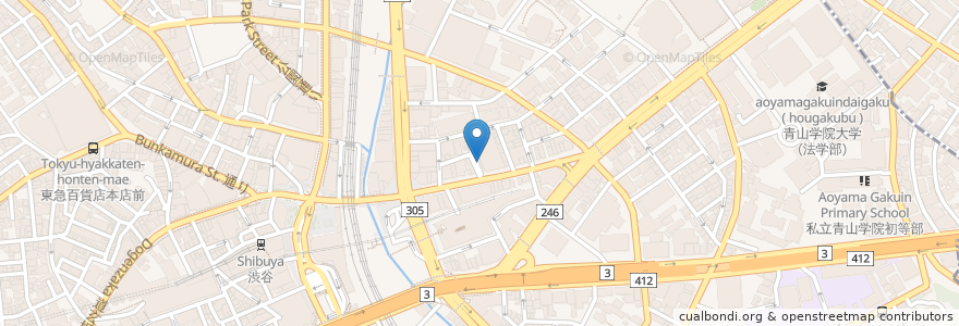 Mapa de ubicacion de 串だおれ en 日本, 東京都, 渋谷区.