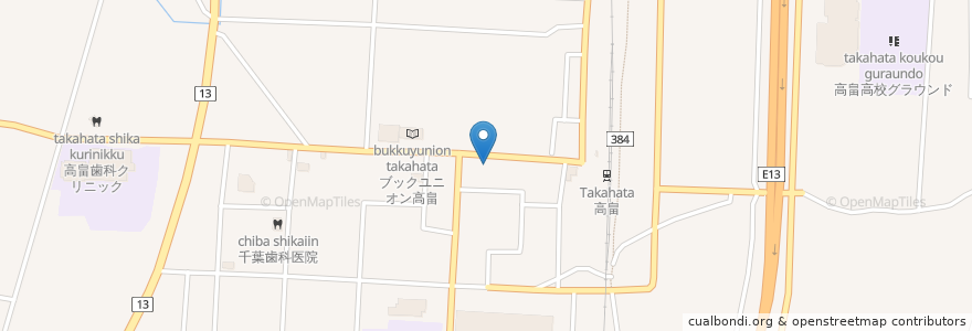 Mapa de ubicacion de 桜井歯科医院 en Japan, 山形県, 東置賜郡, 高畠町.