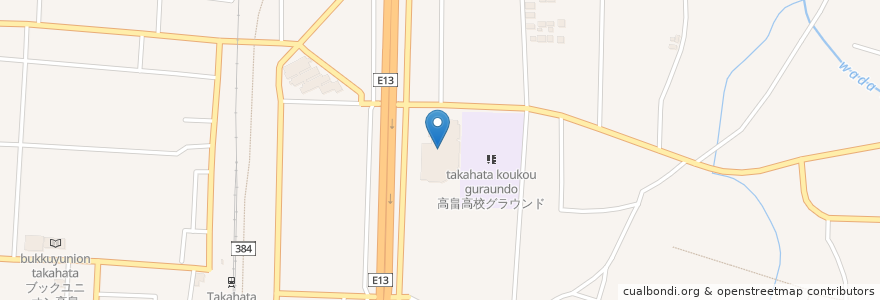 Mapa de ubicacion de 山形県立高畠高等学校 en 日本, 山形県, 東置賜郡, 高畠町.