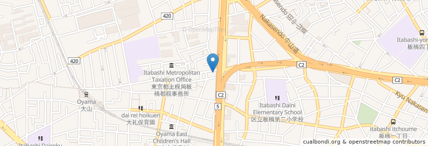 Mapa de ubicacion de 大山飛車角 en 일본, 도쿄도, 板橋区.