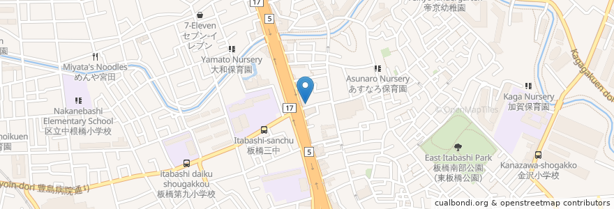 Mapa de ubicacion de ドンキー en Jepun, 東京都, 板橋区.