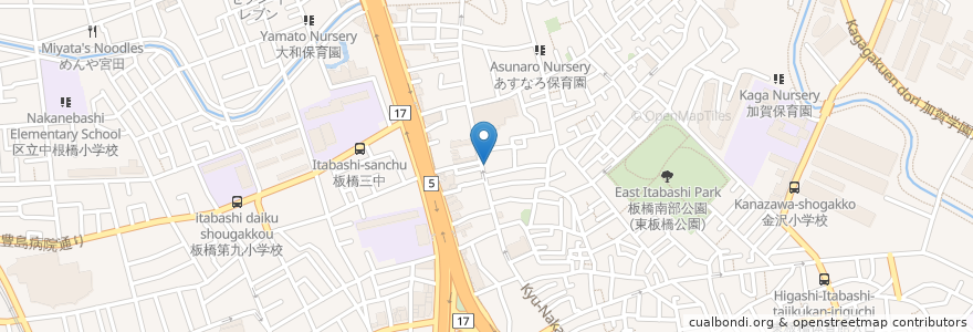 Mapa de ubicacion de 新八 板橋仲宿店 en اليابان, 東京都, 板橋区.