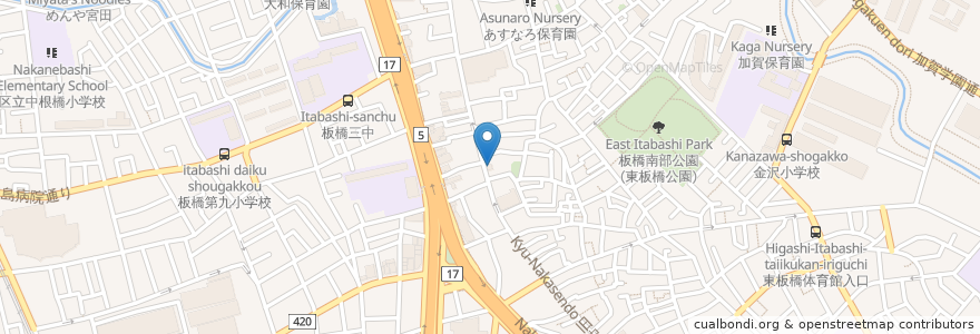 Mapa de ubicacion de 北京飯店 en Jepun, 東京都, 板橋区.