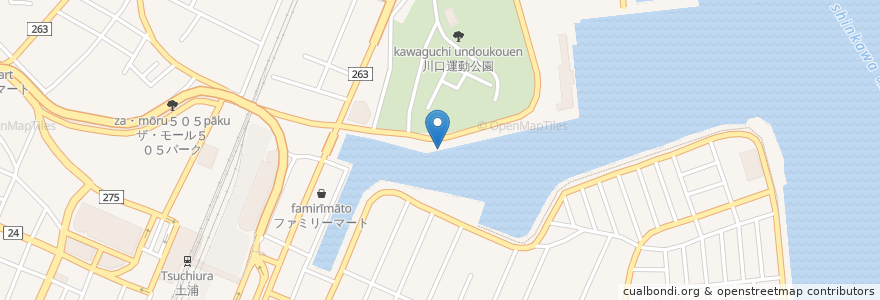 Mapa de ubicacion de 遊覧船乗場 en 일본, 이바라키현, 土浦市.