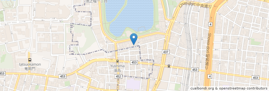 Mapa de ubicacion de 鉄板屋 圭 en Jepun, 東京都, 台東区.