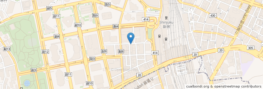 Mapa de ubicacion de 山銀ビル en 日本, 東京都, 新宿区.