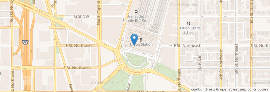 Mapa de ubicacion de Starbucks en Stati Uniti D'America, Washington, Washington.