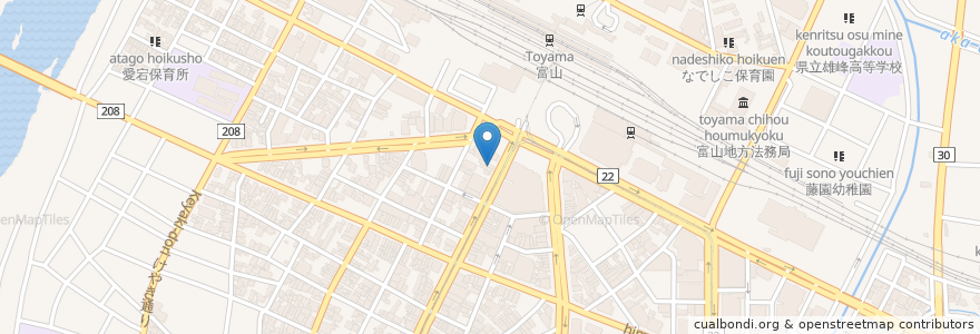 Mapa de ubicacion de 駅前スナック かがやき en 일본, 도야마현, 富山市.