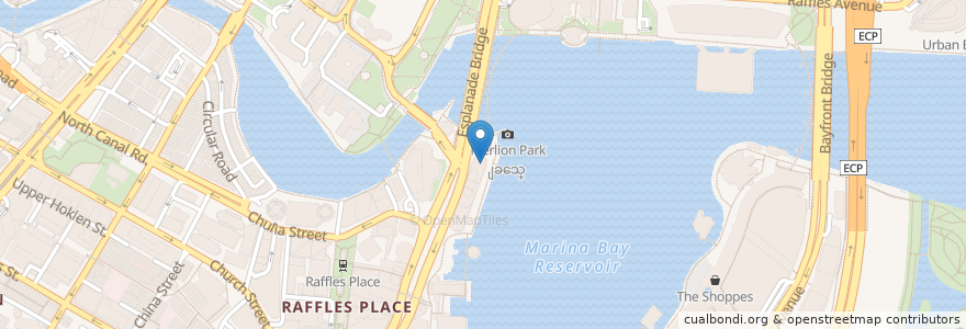 Mapa de ubicacion de Palm Beach en Singapore, Central.