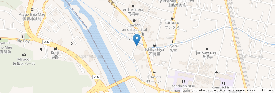 Mapa de ubicacion de からだとこころのクリニック ラポール en Japão, 宮城県, 仙台市.