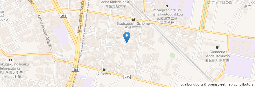 Mapa de ubicacion de Big Mama Land en Japan, Präfektur Miyagi, 仙台市.