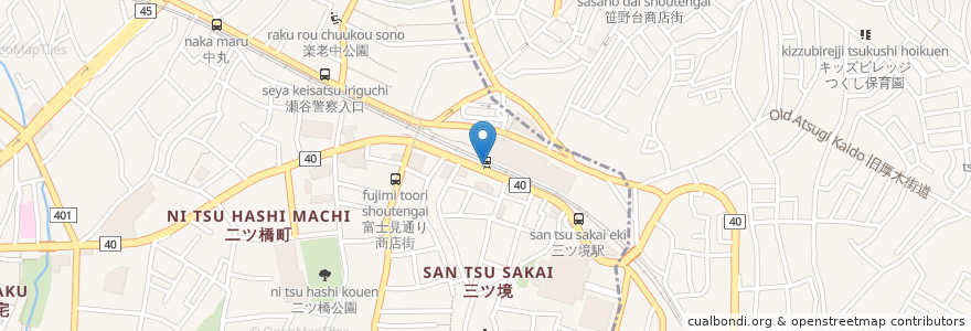 Mapa de ubicacion de ちよだ鮨 en 日本, 神奈川縣, 横滨市.