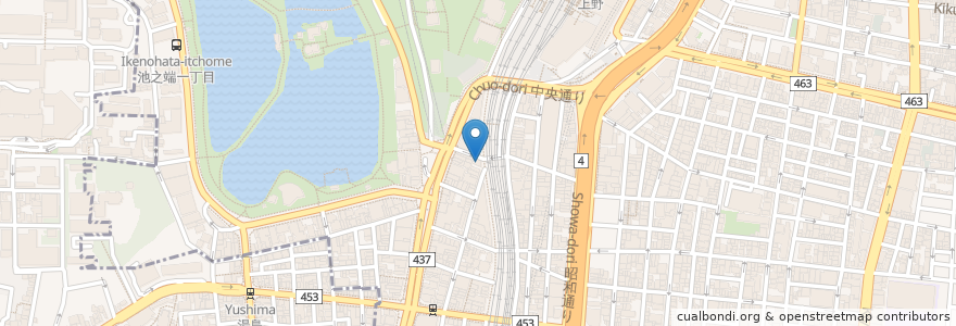 Mapa de ubicacion de エスパス上野広小路 en اليابان, 東京都, 台東区.