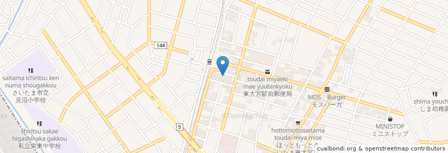 Mapa de ubicacion de ドトールコーヒー en Jepun, 埼玉県, さいたま市, 見沼区.
