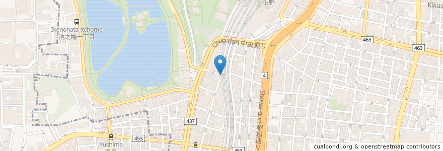 Mapa de ubicacion de メーアン en 日本, 東京都, 台東区.