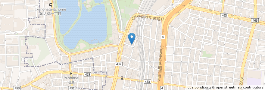 Mapa de ubicacion de 上野バル◯5 en 일본, 도쿄도, 다이토구.