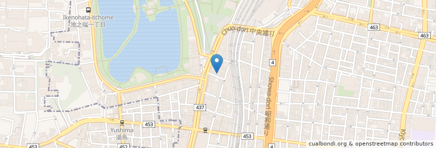 Mapa de ubicacion de 釜めし 春 en اليابان, 東京都, 台東区.