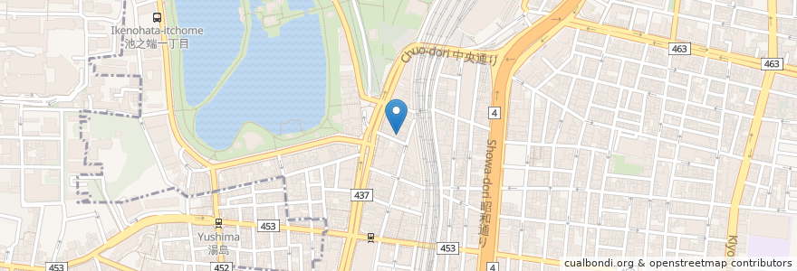 Mapa de ubicacion de イタリアンバルDona en Giappone, Tokyo, 台東区.