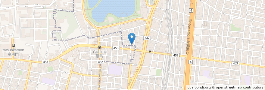 Mapa de ubicacion de とら八 en Japonya, 東京都, 台東区.