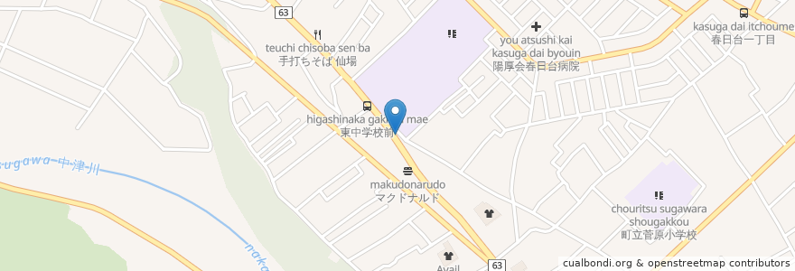 Mapa de ubicacion de カフェ スイートフレーバー en Japan, Präfektur Kanagawa, 愛甲郡, 愛川町.