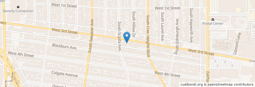 Mapa de ubicacion de Little Next Door en アメリカ合衆国, カリフォルニア州, Los Angeles County, ロサンゼルス.