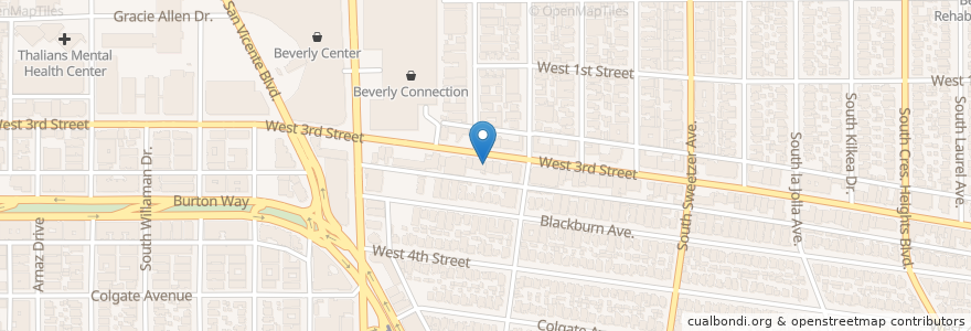 Mapa de ubicacion de Goldie's en Amerika Birleşik Devletleri, Kaliforniya, Los Angeles County, Los Angeles.