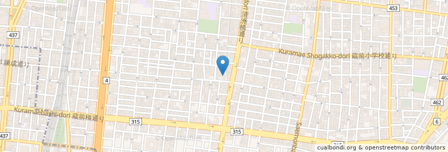 Mapa de ubicacion de ベースキャンプ en Giappone, Tokyo, 台東区.