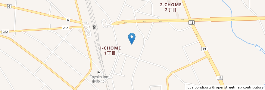 Mapa de ubicacion de ツルハドラッグ 米沢駅前店 en اليابان, 山形県, 米沢市.