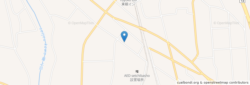 Mapa de ubicacion de アイセイ薬局 米沢東店 en Japonya, 山形県, 米沢市.