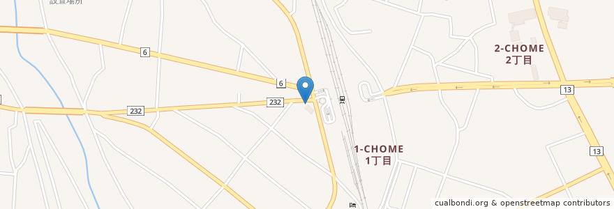Mapa de ubicacion de 日産レンタカー 米沢駅前 en 日本, 山形県, 米沢市.
