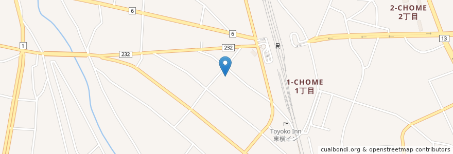 Mapa de ubicacion de 大道寺医院 en Япония, Ямагата, 米沢市.
