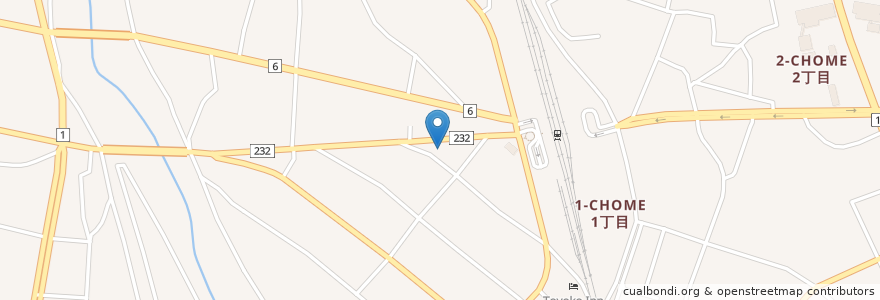 Mapa de ubicacion de 米沢信用金庫 東支店 en 日本, 山形県, 米沢市.