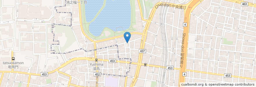 Mapa de ubicacion de Club Abyss en 일본, 도쿄도, 다이토구.