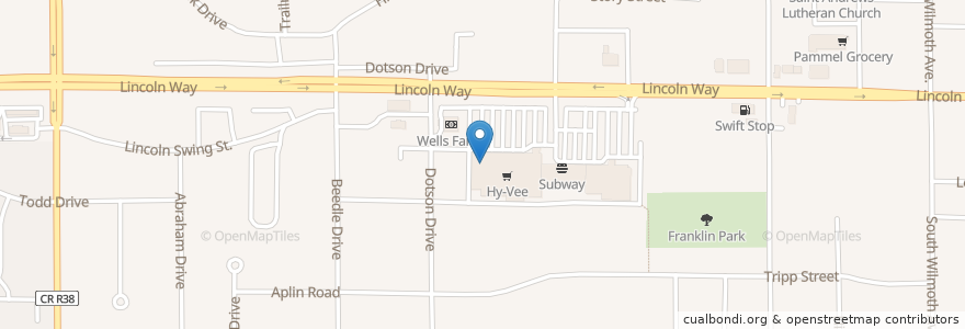 Mapa de ubicacion de Hy-Vee Pharmacy en 미국, 아이오와, Story County, Ames.