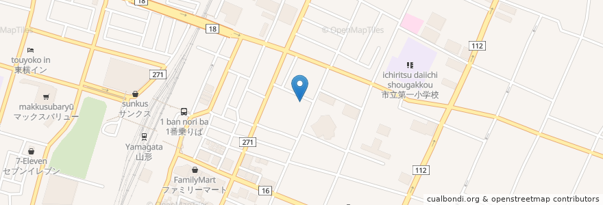 Mapa de ubicacion de Yamagata University International House en 日本, 山形県, 山形市.