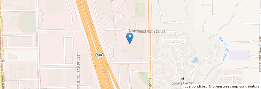 Mapa de ubicacion de Microsoft Cafe 83 en Vereinigte Staaten Von Amerika, Washington, King County, Redmond.