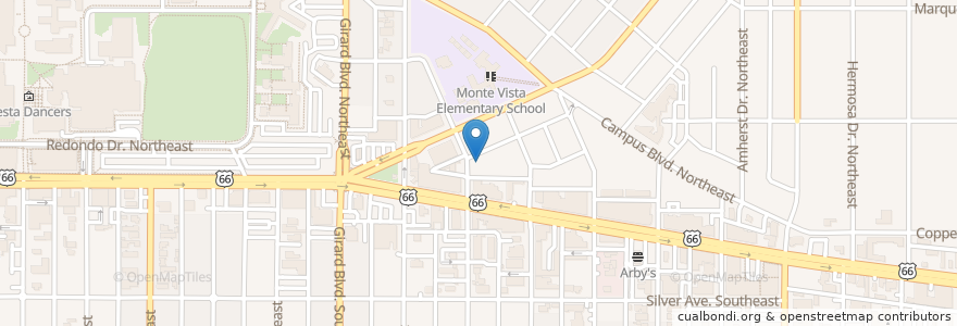 Mapa de ubicacion de Guava Tree Cafe en Vereinigte Staaten Von Amerika, Neumexiko, Bernalillo County, Albuquerque.