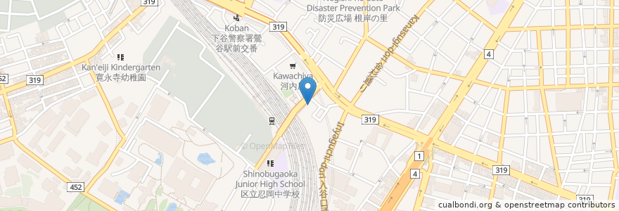 Mapa de ubicacion de ダンスホール新世紀 en Japon, Tokyo, 台東区.
