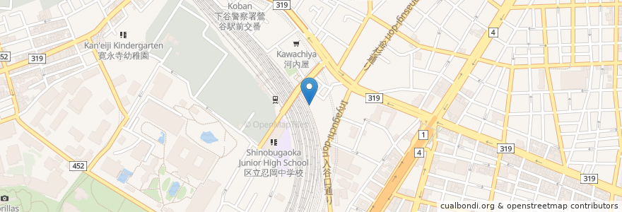 Mapa de ubicacion de 華調理製菓専門学校 en Japan, 東京都, 台東区.