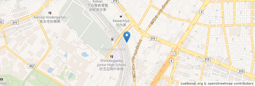 Mapa de ubicacion de 華栄養専門学校 en 日本, 東京都, 台東区.