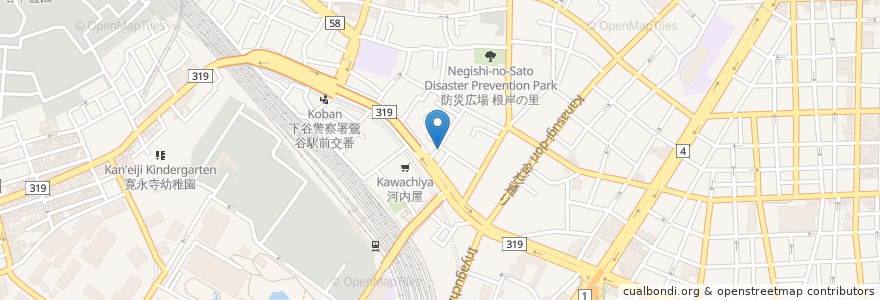 Mapa de ubicacion de うさぎさん en Japão, Tóquio, 台東区.