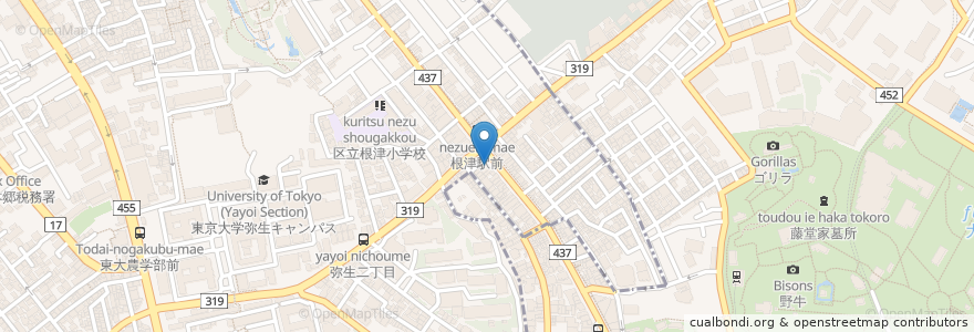 Mapa de ubicacion de Chez Marcel en Giappone, Tokyo, 文京区.