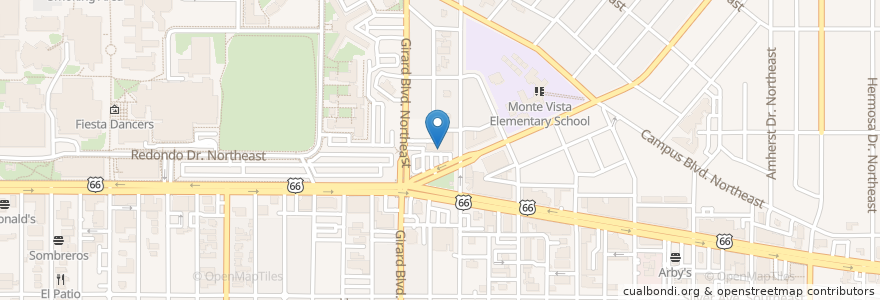 Mapa de ubicacion de The Shop en Stati Uniti D'America, Nuovo Messico, Bernalillo County, Albuquerque.