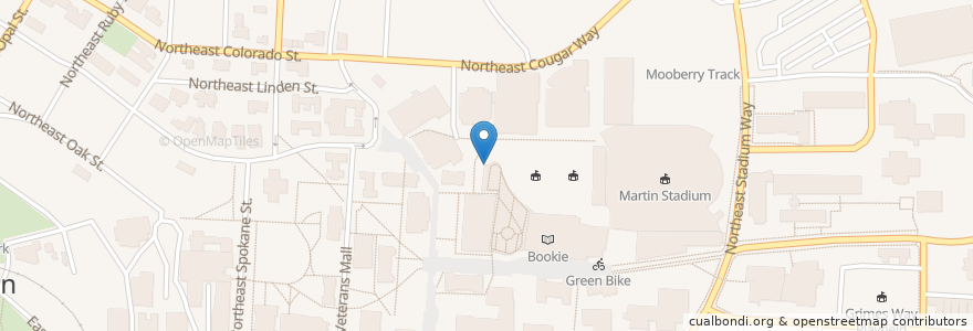 Mapa de ubicacion de Terrell Library Parking Garage en 美利坚合众国/美利堅合眾國, 华盛顿州 / 華盛頓州, Whitman County, Pullman.