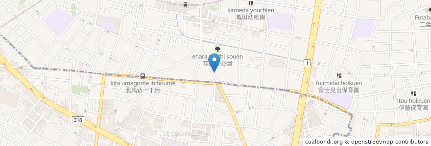 Mapa de ubicacion de やまこ飯店 en 日本, 東京都.