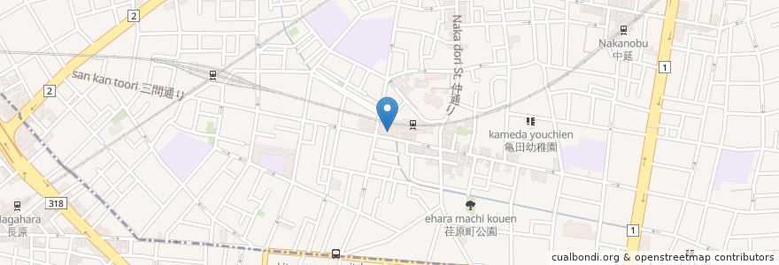Mapa de ubicacion de 大東京信用組合 en 日本, 東京都.