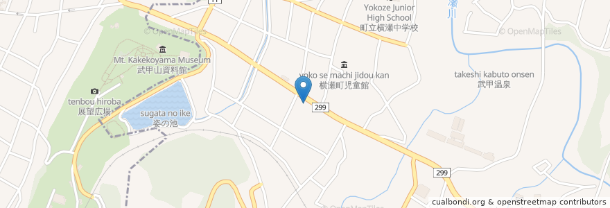 Mapa de ubicacion de エネオス西部秩父ss甲菱石油 en Japón, Prefectura De Saitama, 秩父郡, 横瀬町.