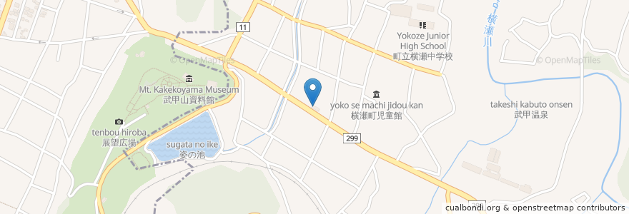 Mapa de ubicacion de 食亭悦楽苑 en Japan, 埼玉県, 秩父郡, 横瀬町.